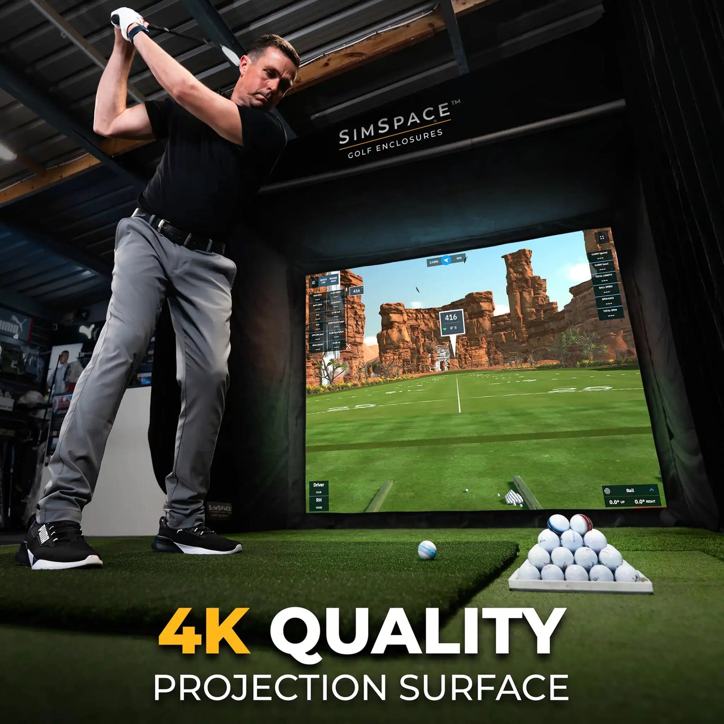 SimSpace (Sim 1) Golf Enclosure 2.6 x 2.5 x 1.5 m