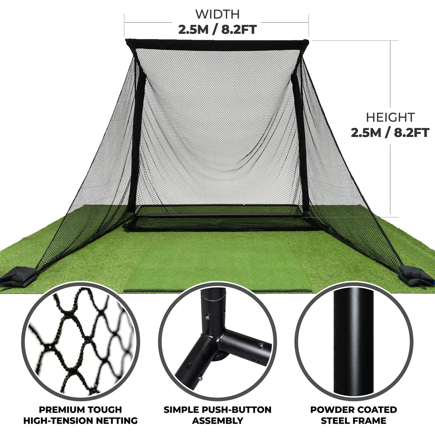 SimSpace Deluxe Golf Practice Net 8FT Wide