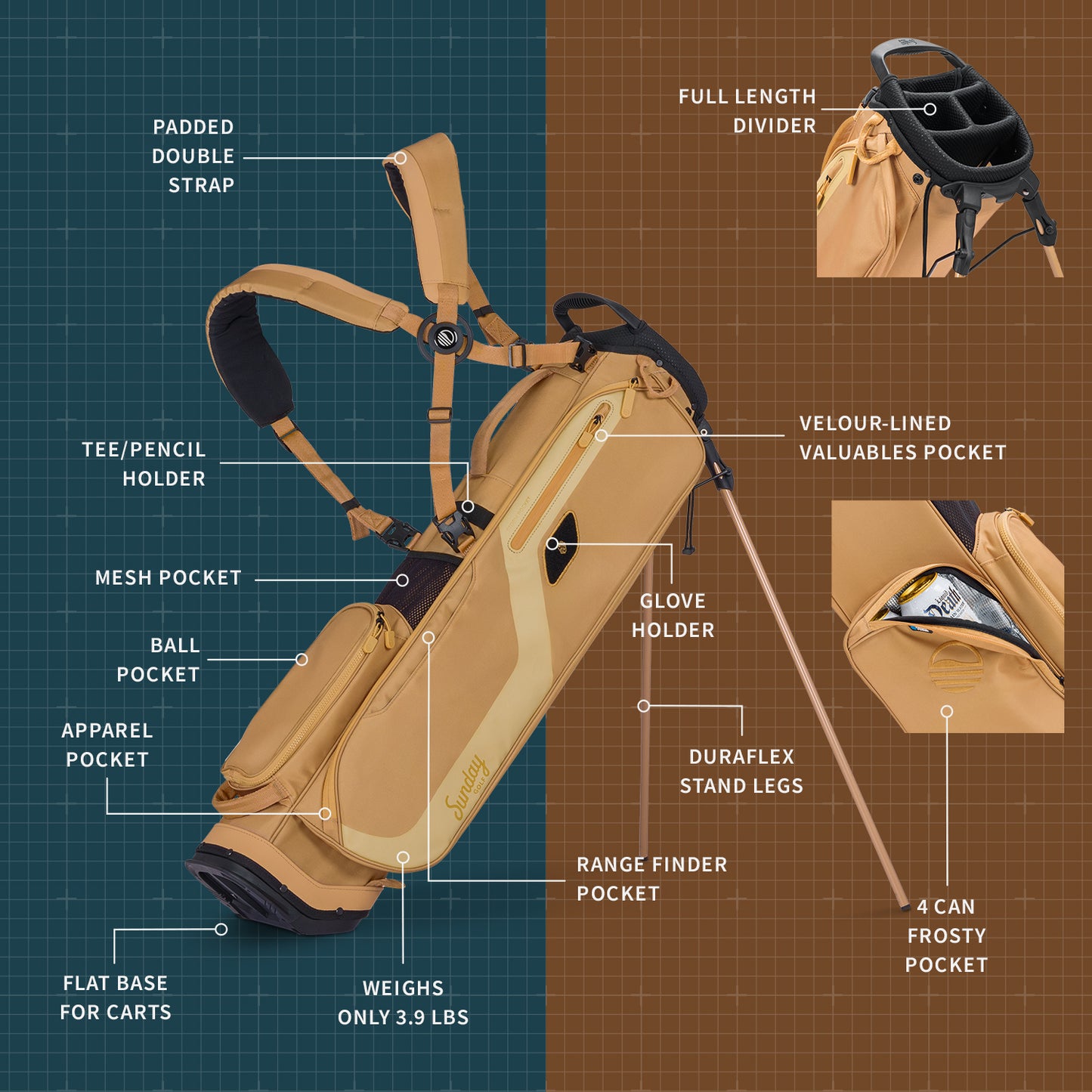 Sunday Golf: El Camino - Golf Walking Bag