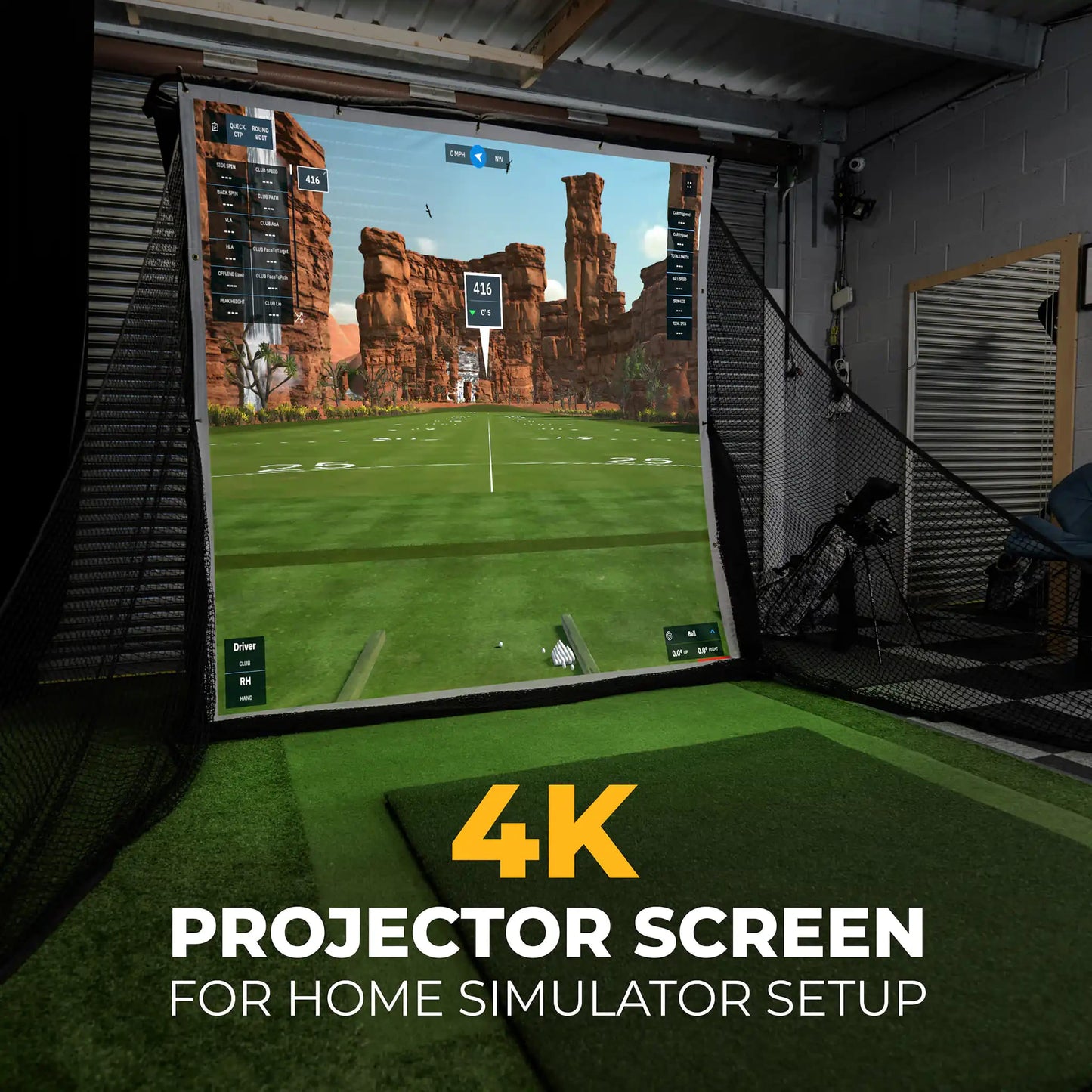 SimSpace Deluxe Home Driving Net Impact Screen & 20 Bungee Cords