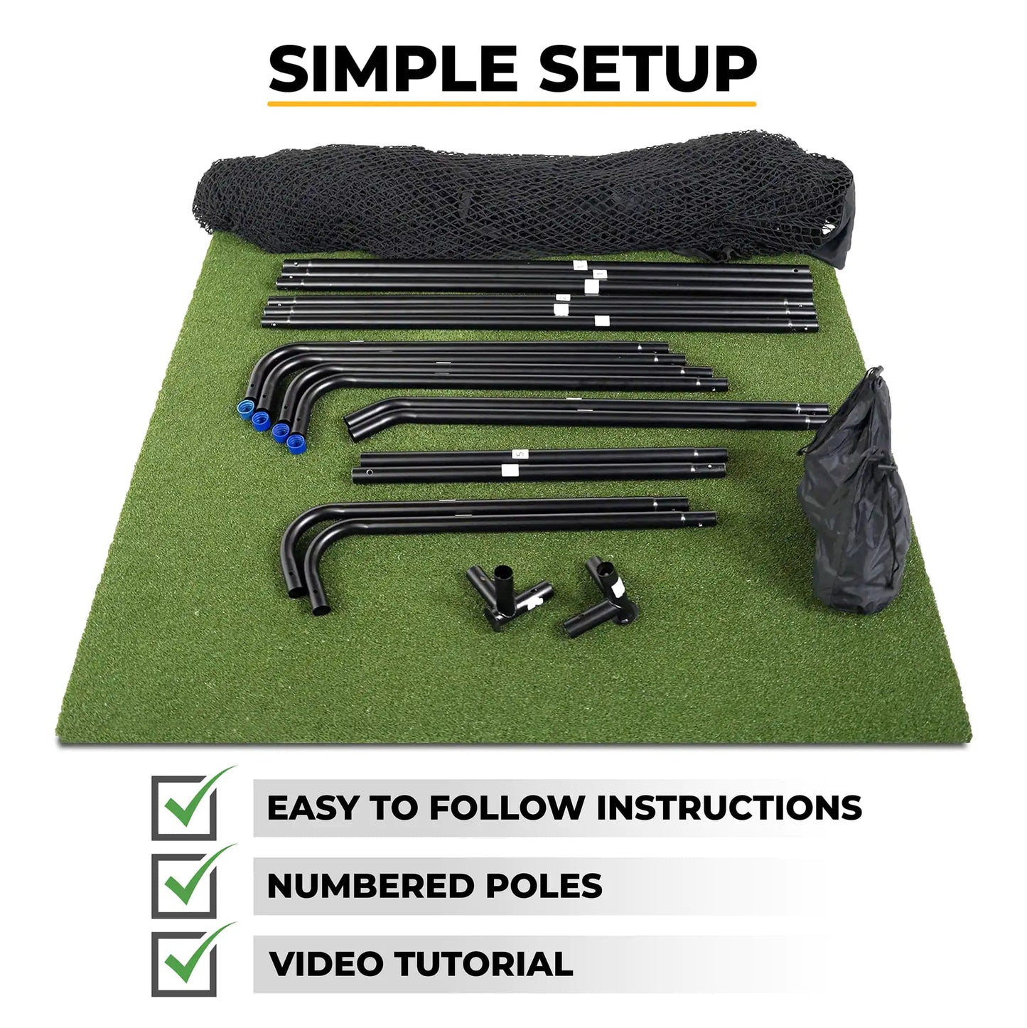 SimSpace Deluxe Golf Practice Net 10Ft Wide