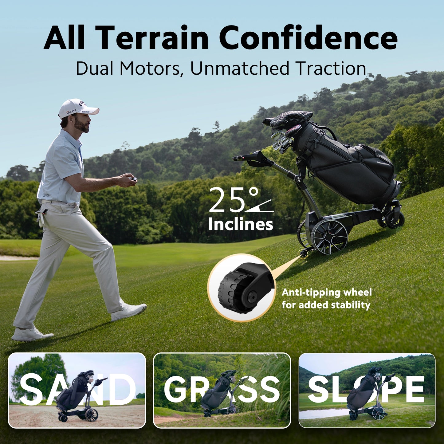 NAVEE Birdie 3 Electric Remote Trolley