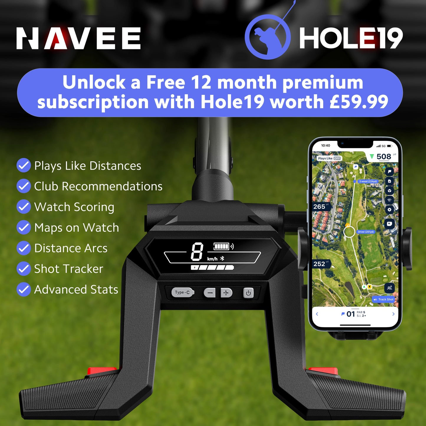 NAVEE Birdie 3x Electric Follow Trolley